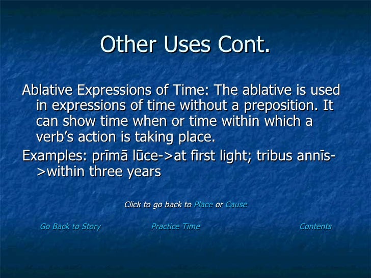 ablative of time